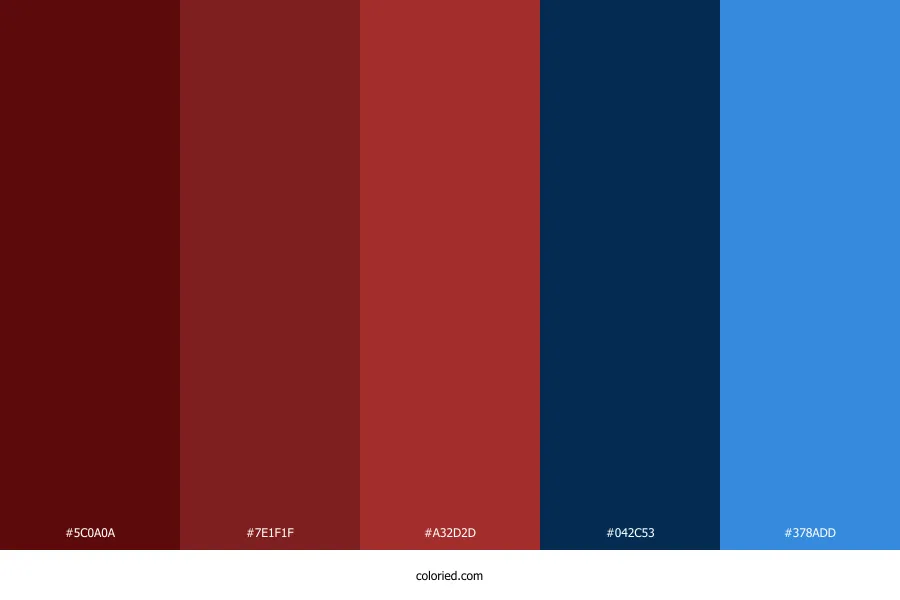 Maroon and Blue Color Palette