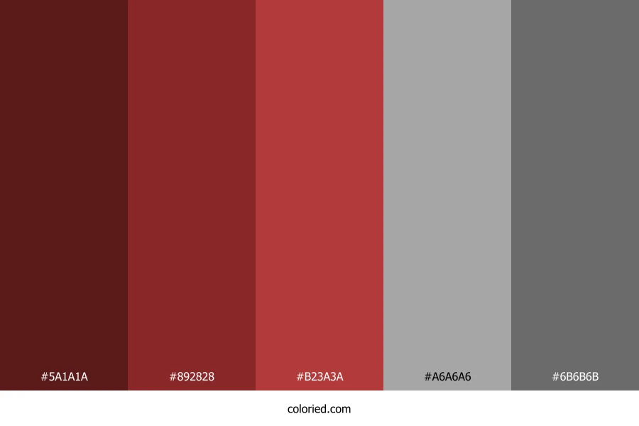 Maroon and Grey Color Palette