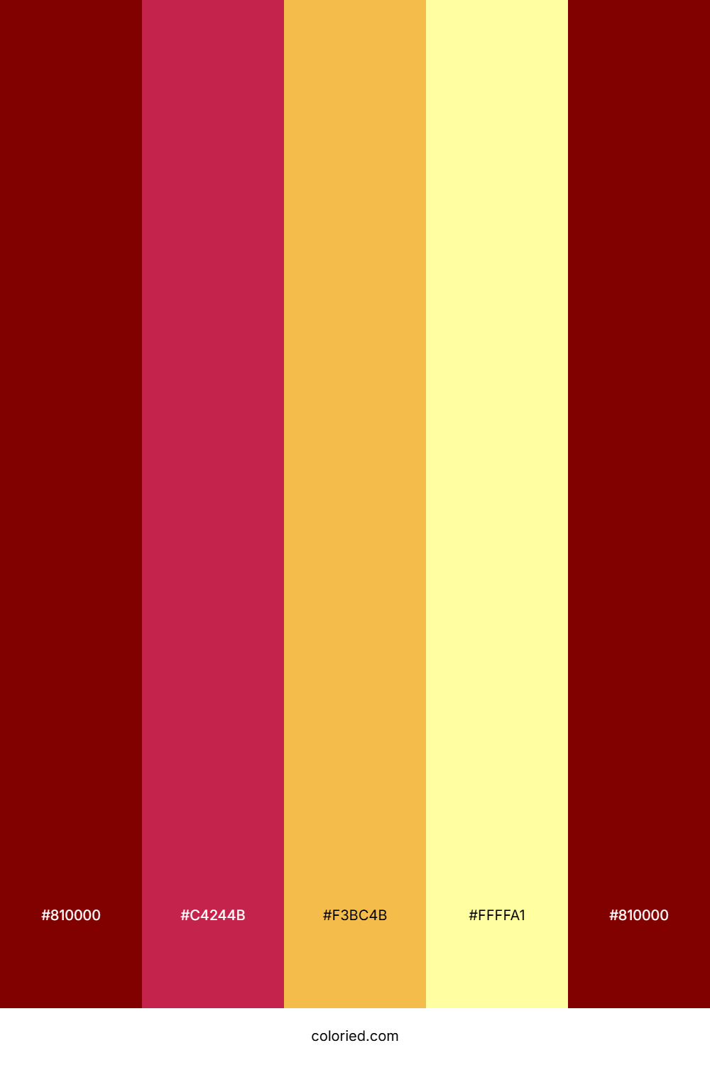 Maroon And Sunflower Color Palette