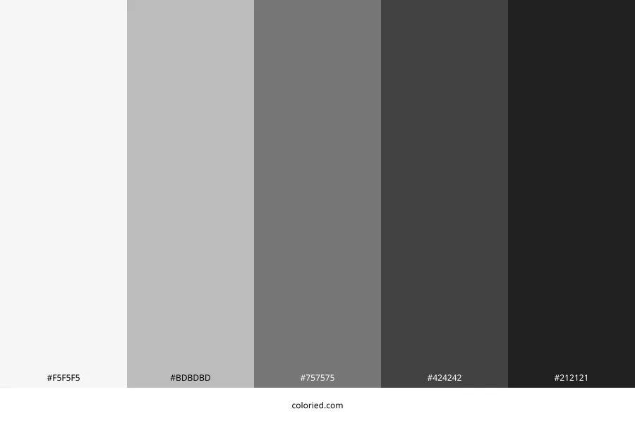 Matte Black Color Palette