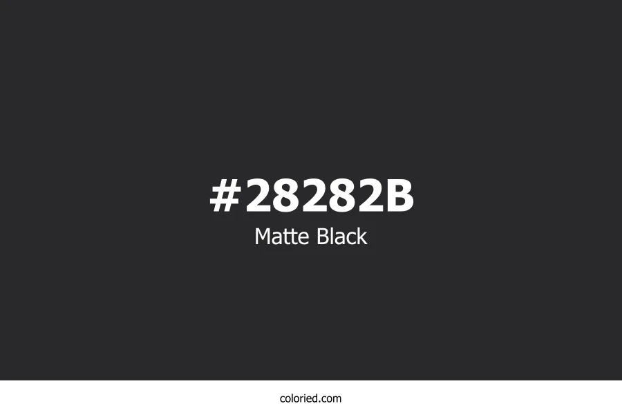 Matte Black Color Hex Code