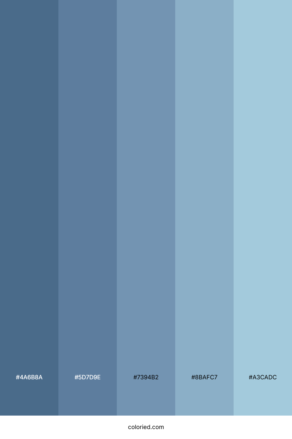 Matte Blue Color Palette