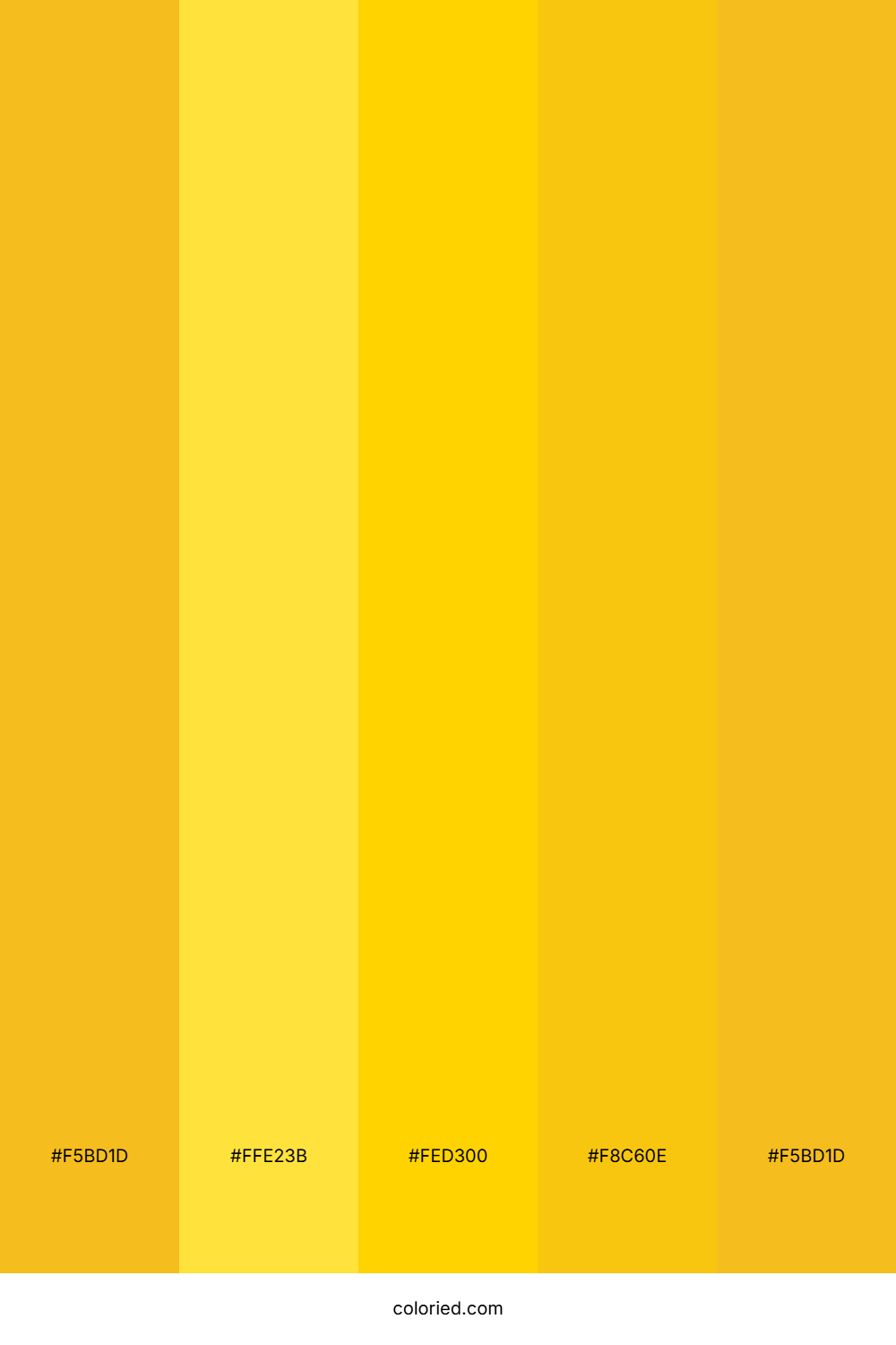 Matte Gold And Sunlit Yellow Color Palette