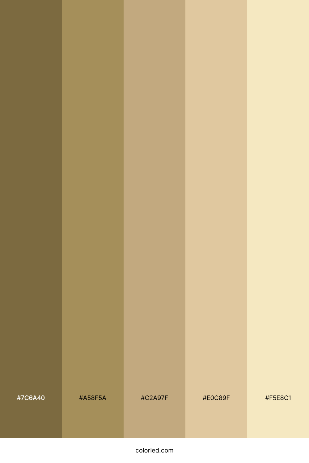 Matte Gold Color Palette