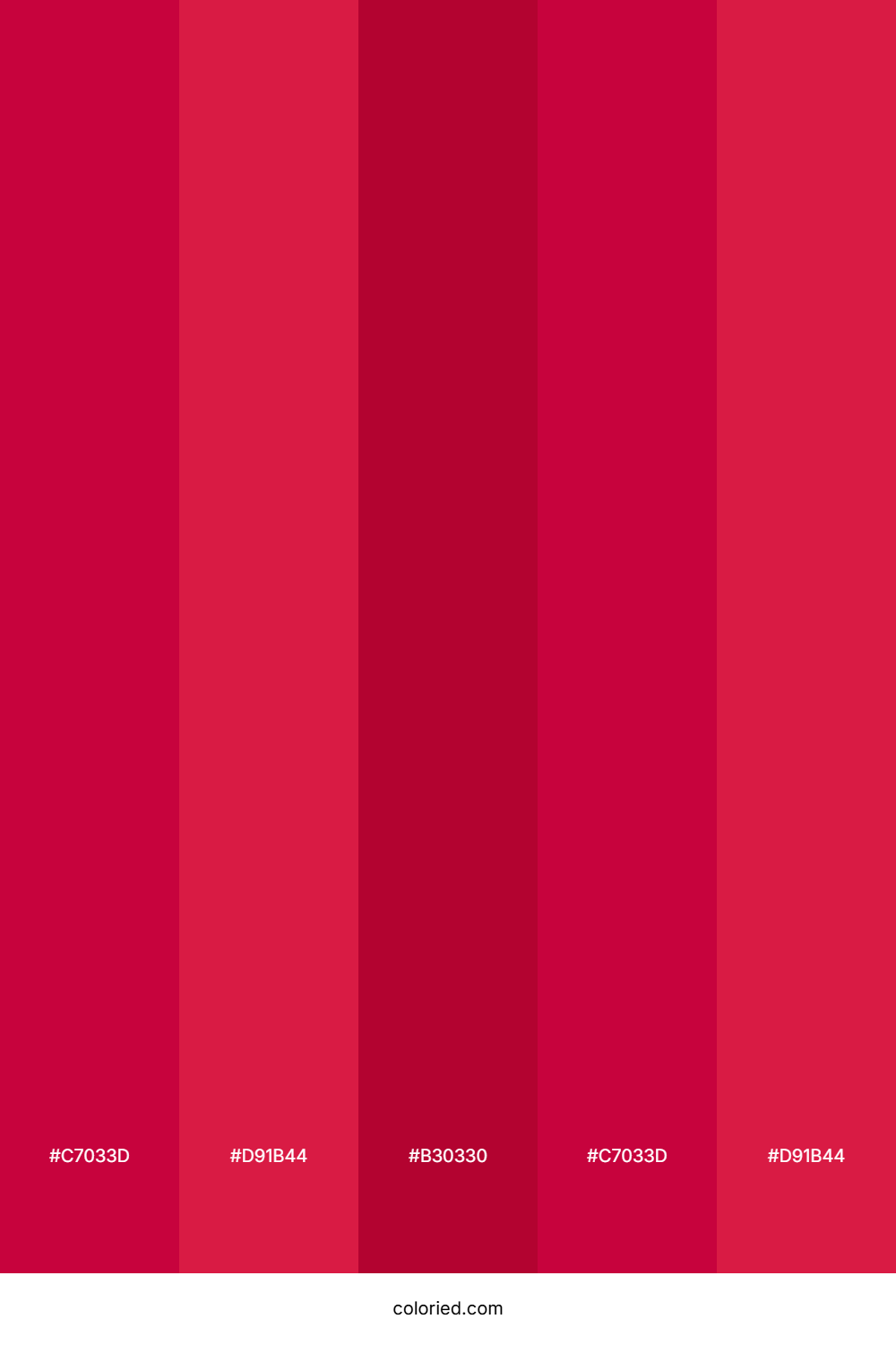 Matte Red And Crimson Color Palette