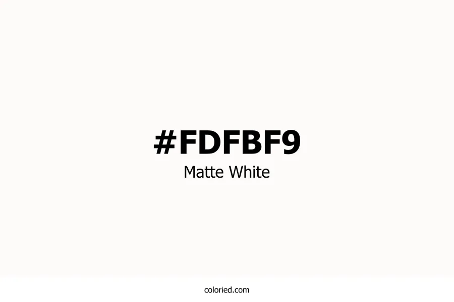 Matte White Color