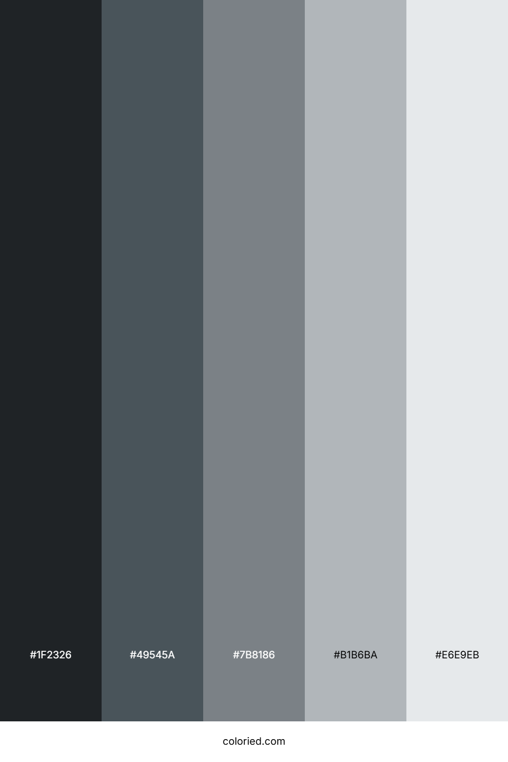 Metal Gray Gradient Color Palette