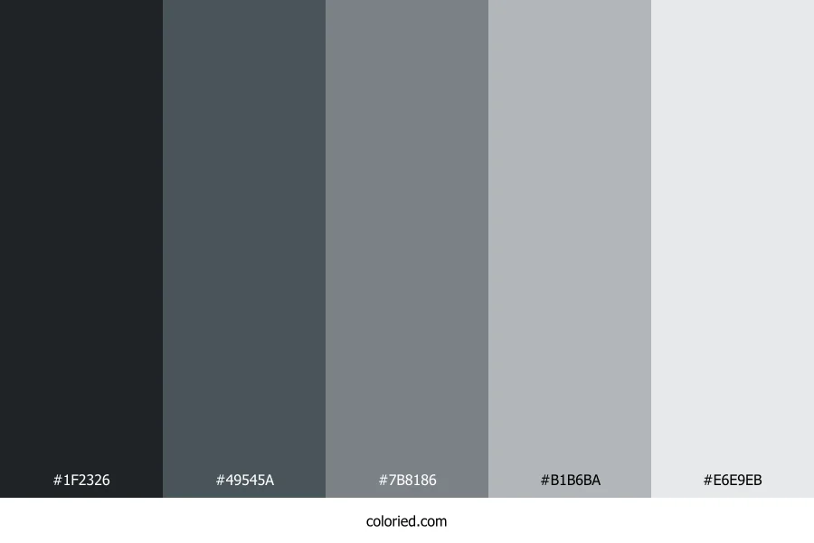 Metal Gray Gradient Color Palette