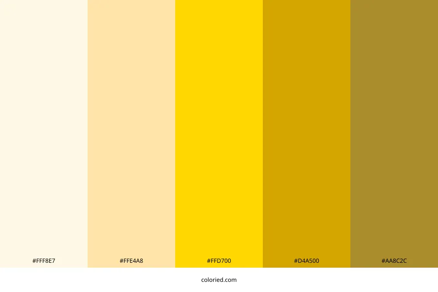 Metallic Gold Color Palette
