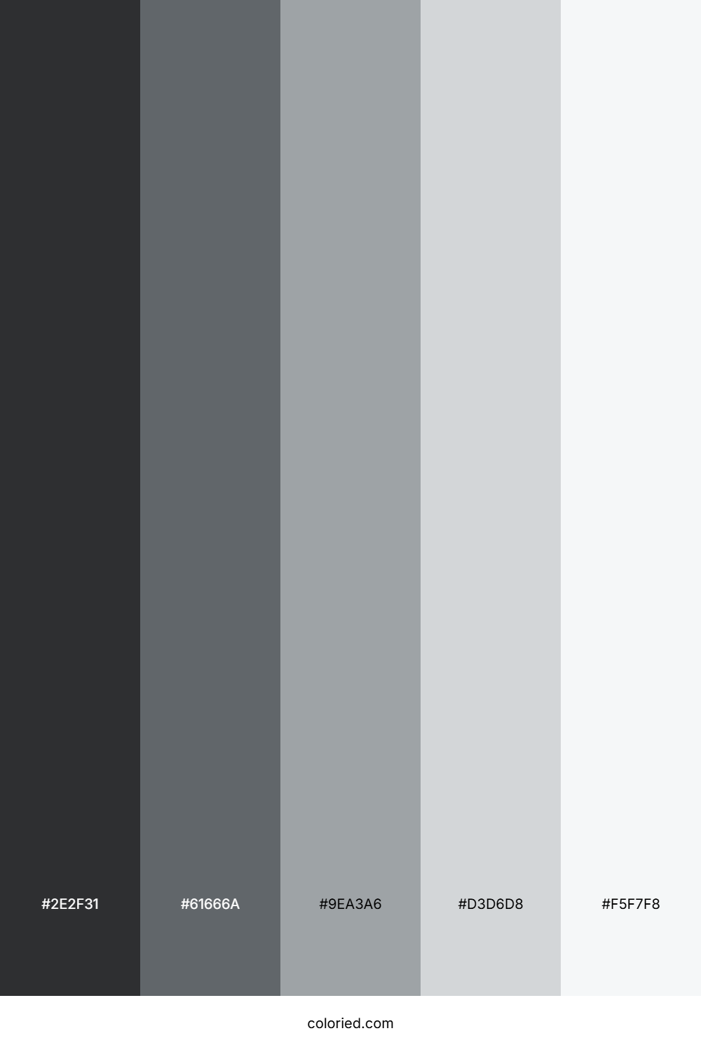 Metallic Gray Gradient Color Palette