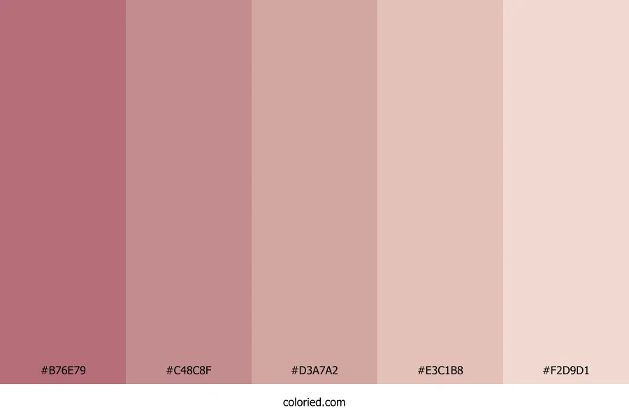 Metallic Rose Gold Color Palette