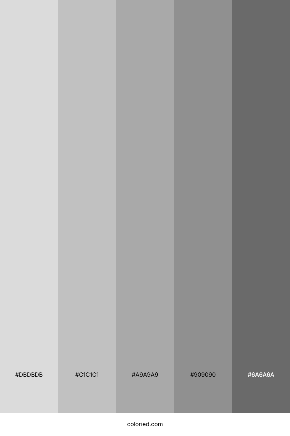 Metallic Silver Gradient Color Palette