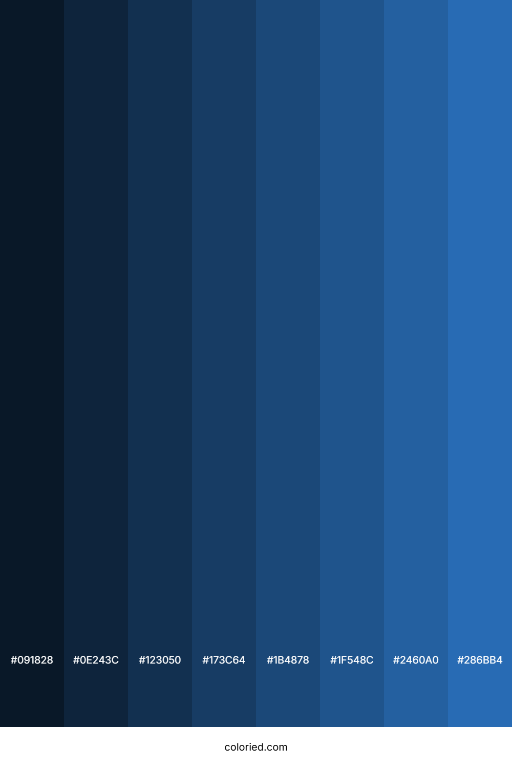 Mid Blue Color Shades