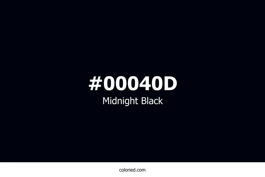 Midnight Black Color Hex Code