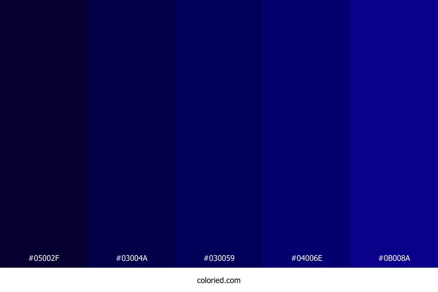 Midnight Blue and Deep Indigo Color Palette