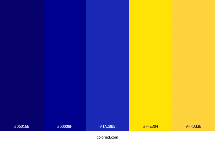 Midnight Blue and Gold Color Palette