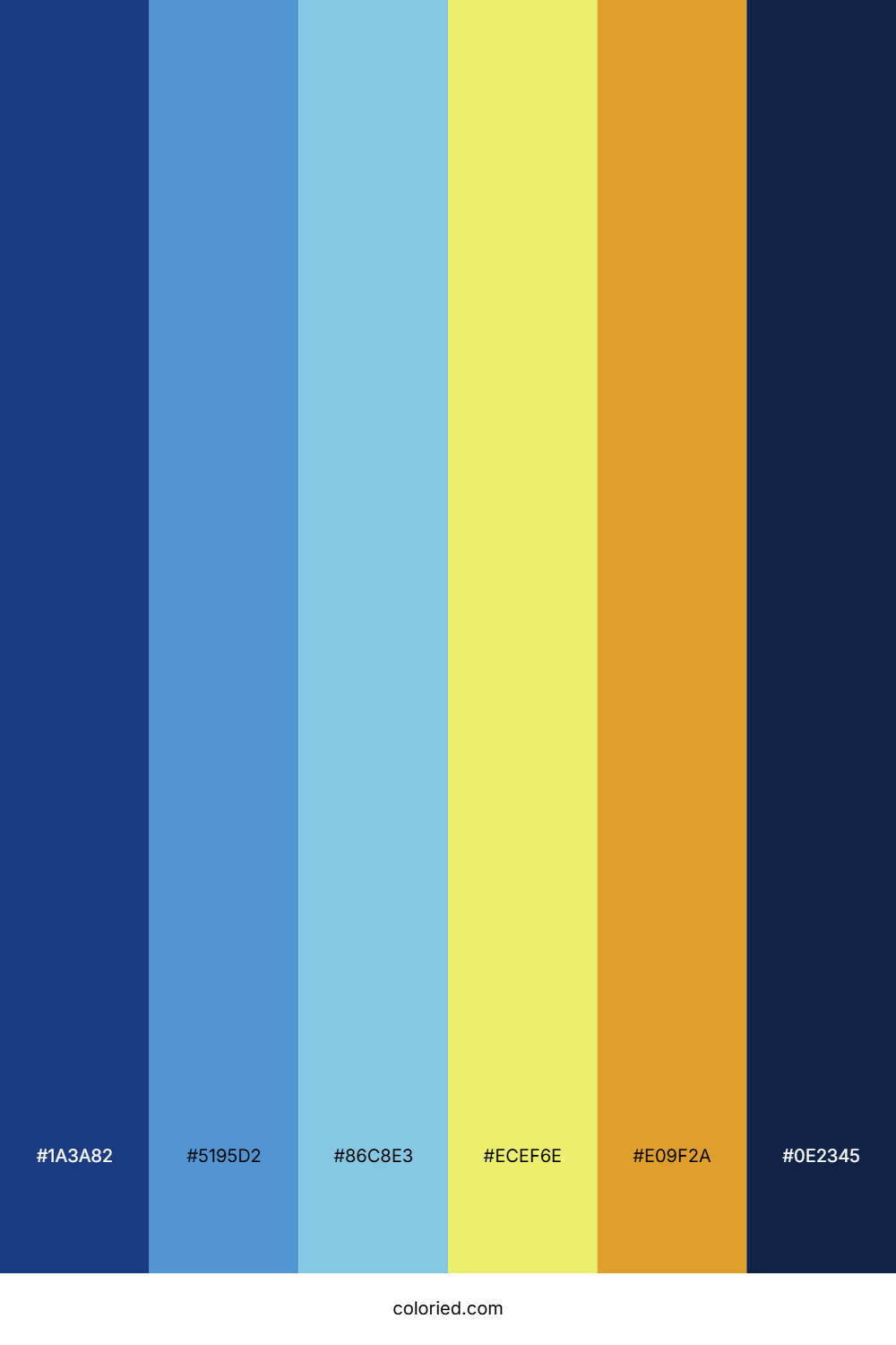 Midnight Blue And Golden Yellow Color Palette