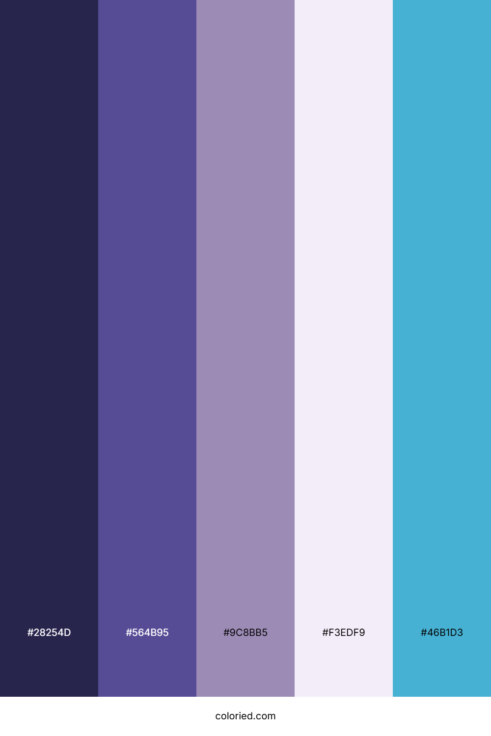 Midnight Blue And Lilac Color Palette