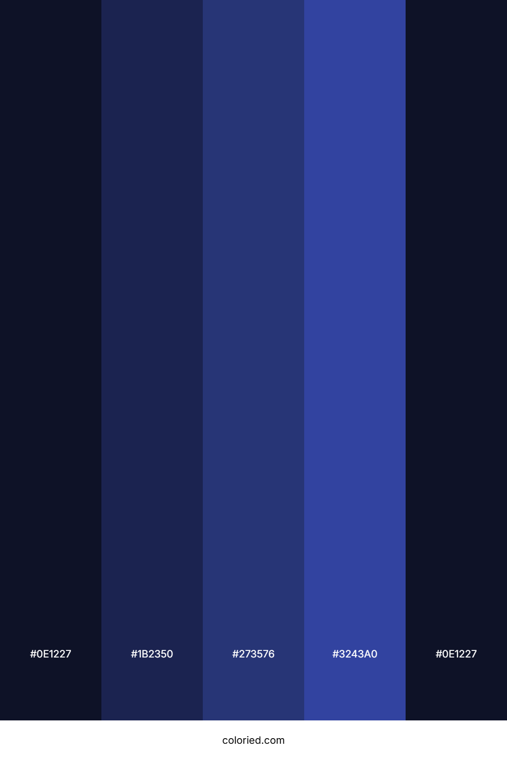 Midnight Blue And Royal Blue Color Palette