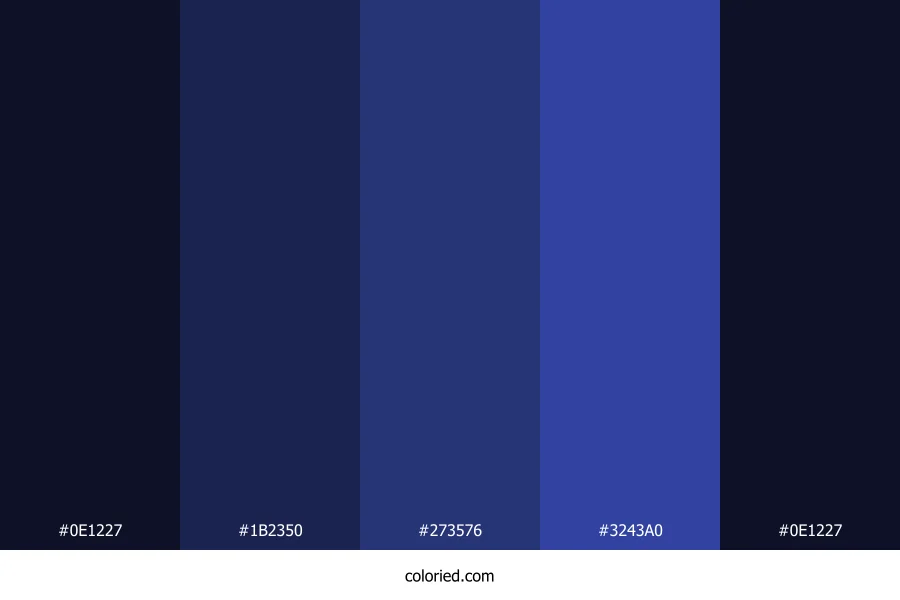 Midnight Blue and Royal Blue Color Palette