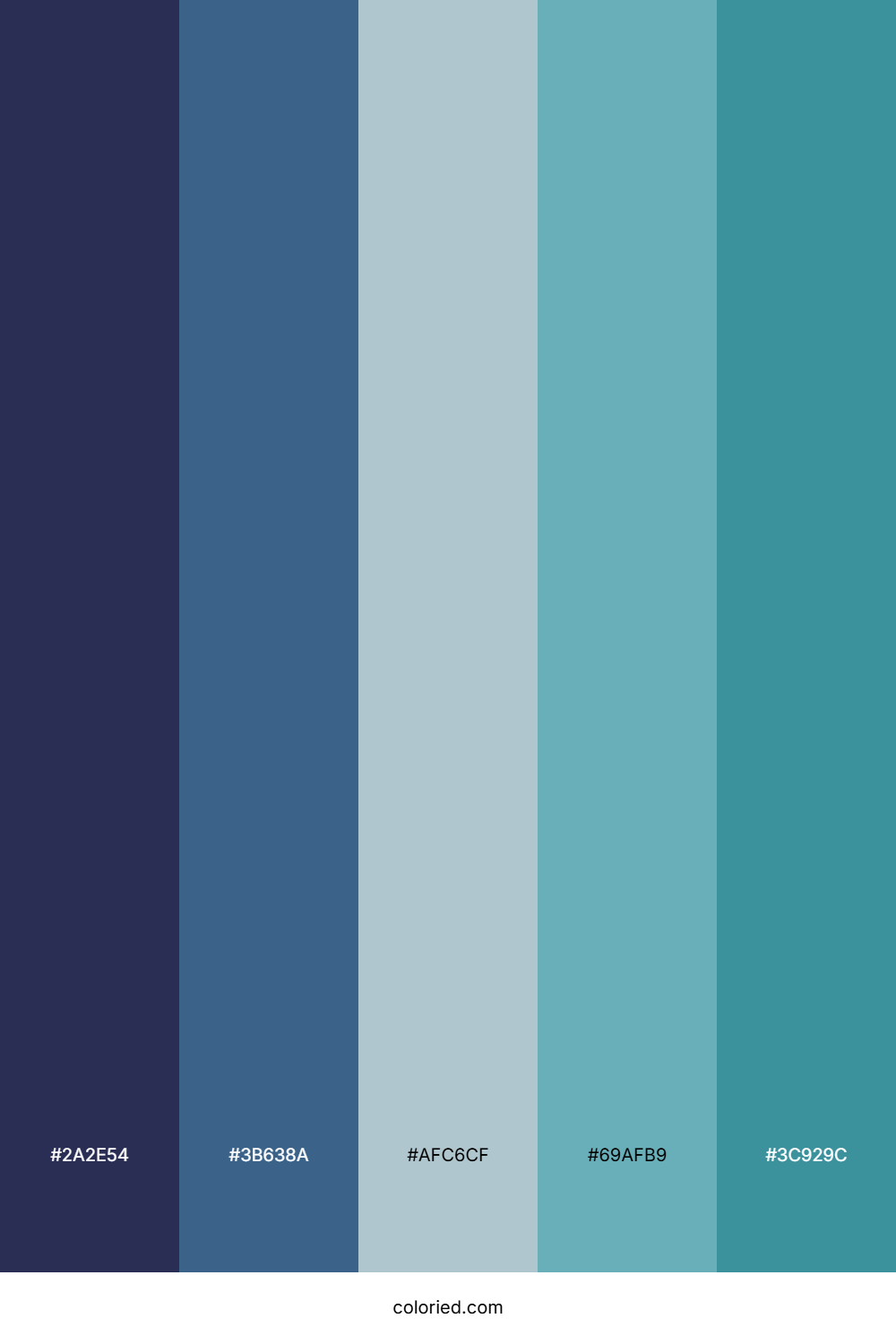 Midnight Blue And Teal Color Palette