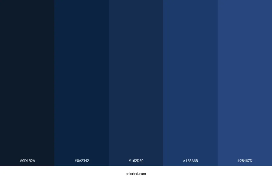 Midnight Blue Color Palette