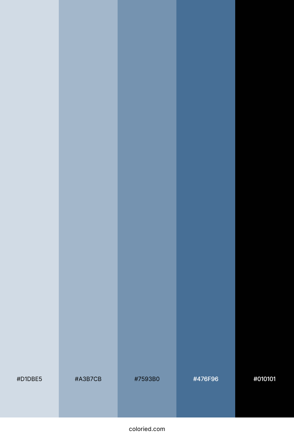Midnight Blue Fog Color Palette