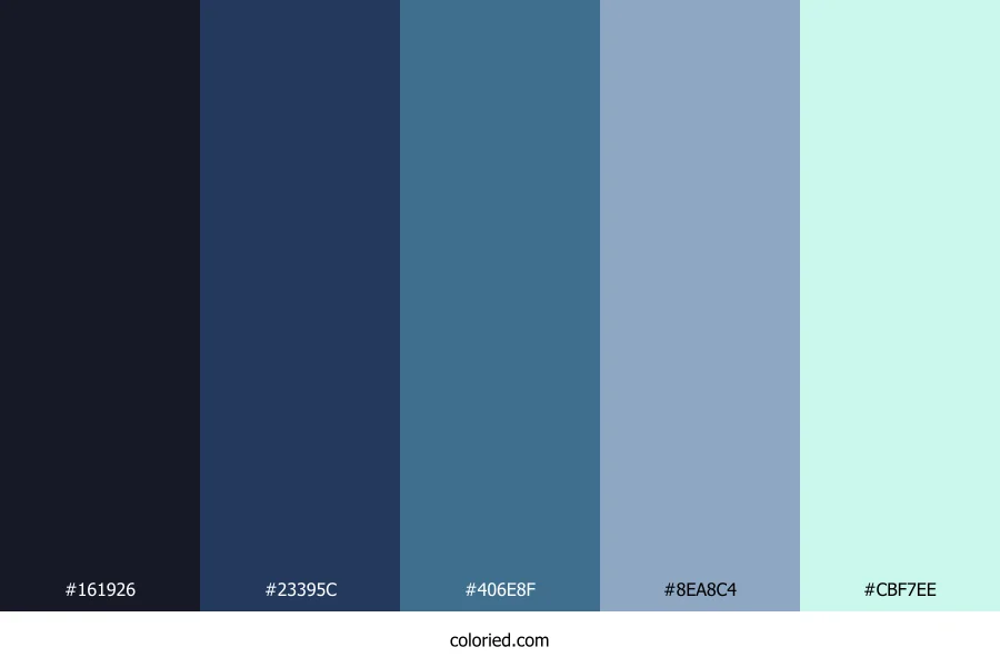 Midnight Blue Frost Color Palette