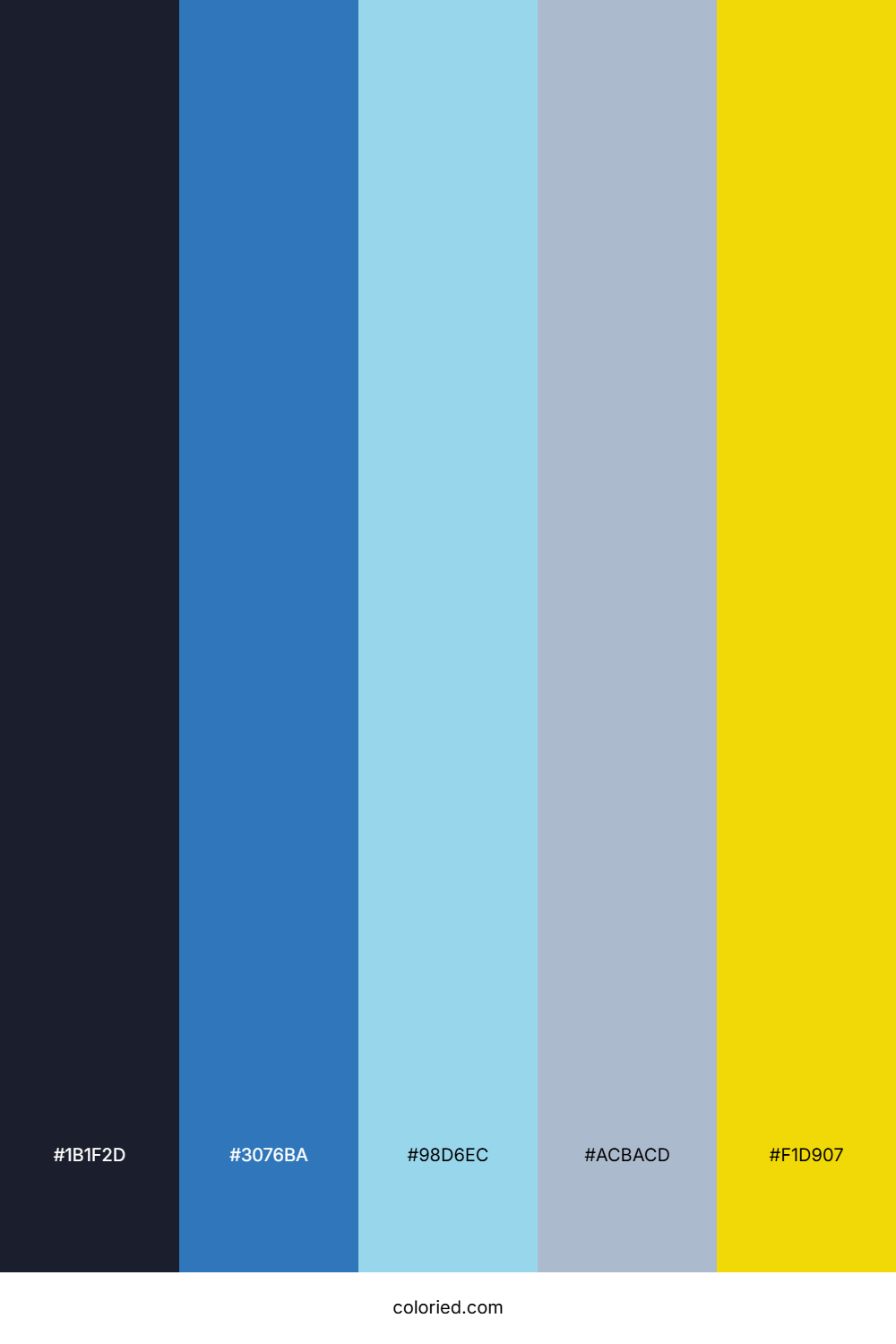 Midnight Blue Lemon Color Palette