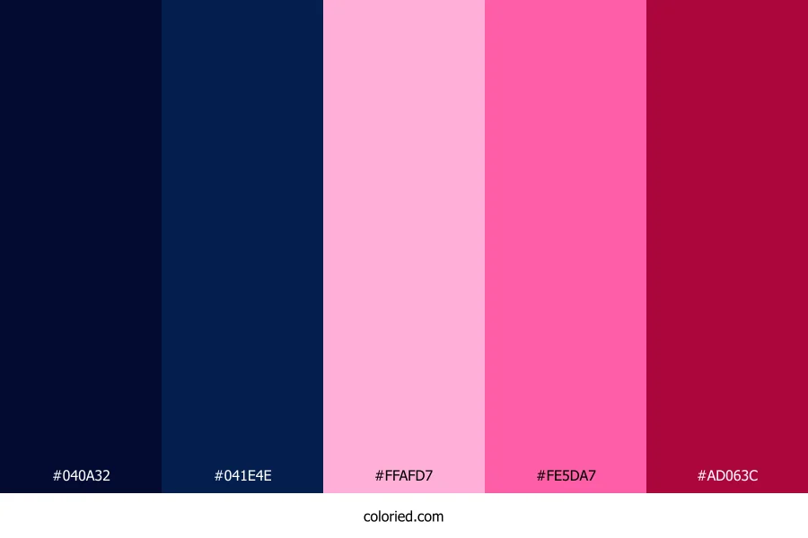 Midnight Fuchsia Dream Color Palette