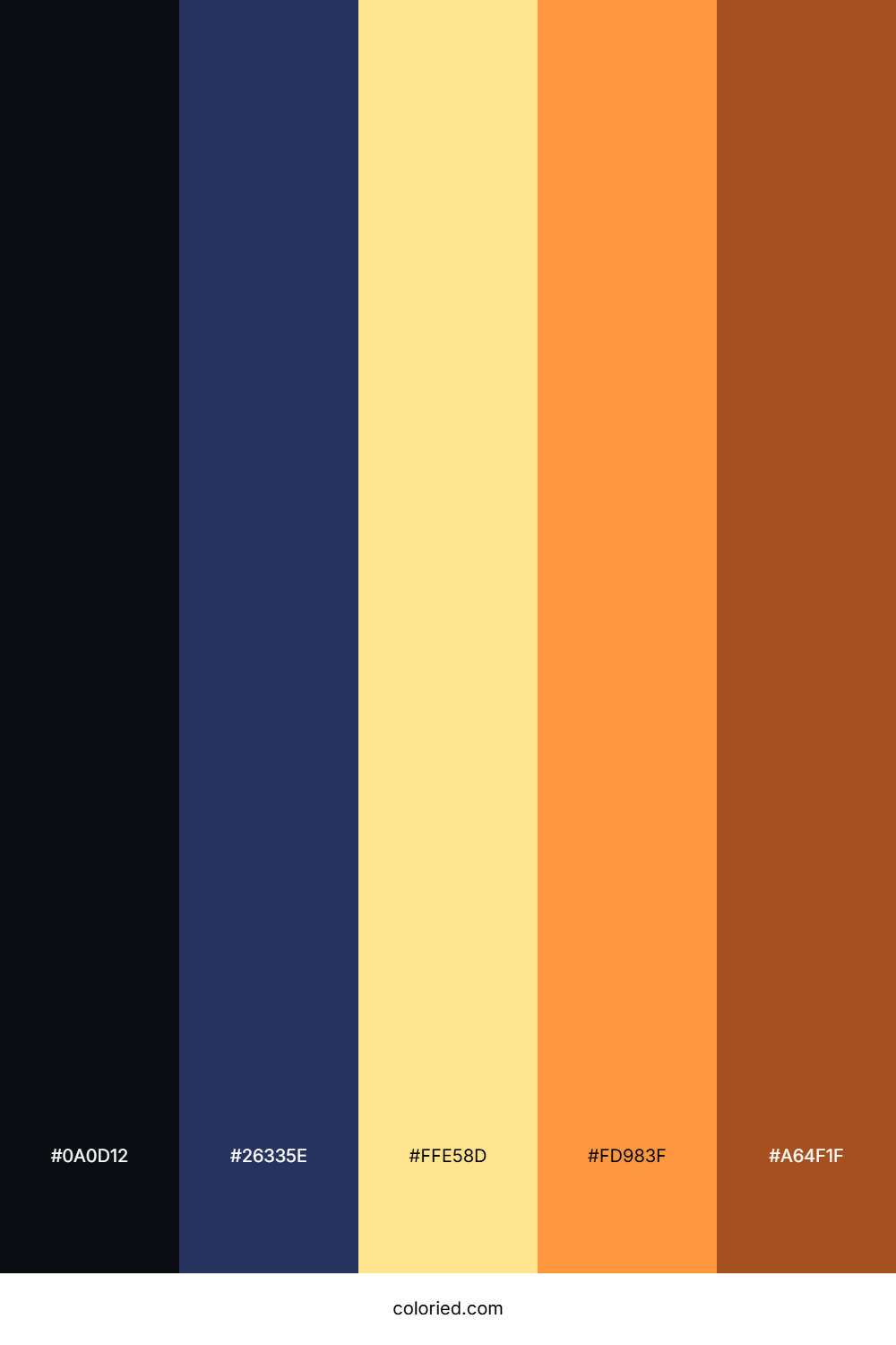Midnight Gold Ember Color Palette