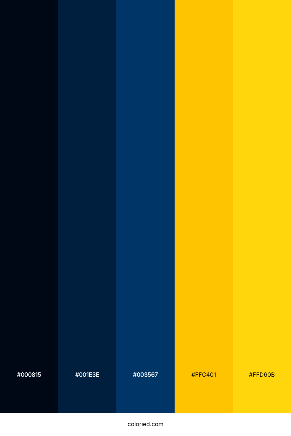 Midnight Gold Navy Color Palette