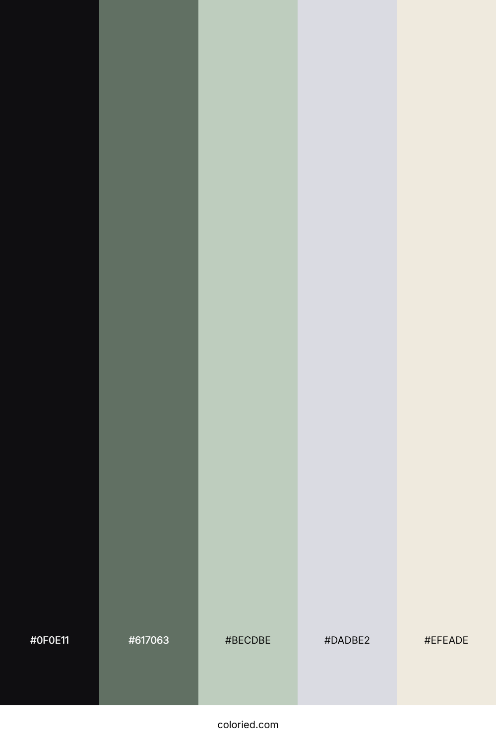 Midnight Grove Haze Color Palette