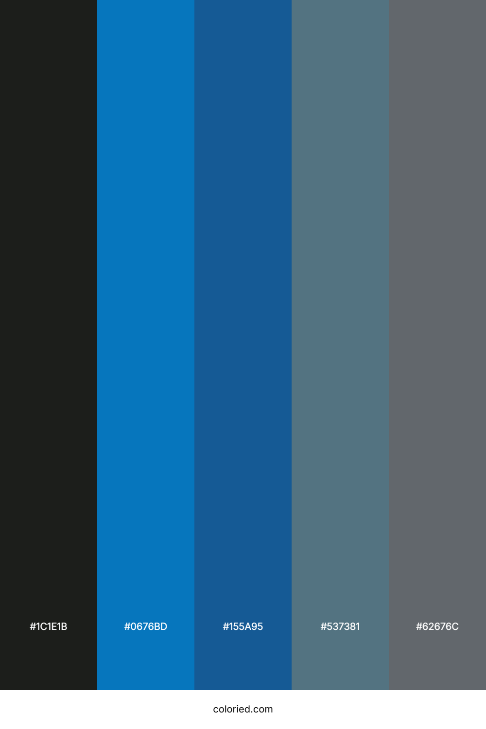 Midnight Ocean Steel Color Palette