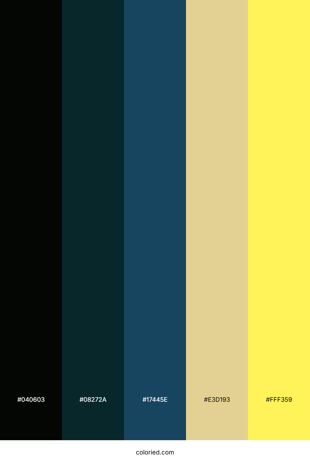 Midnight Ocean Sun Color Palette