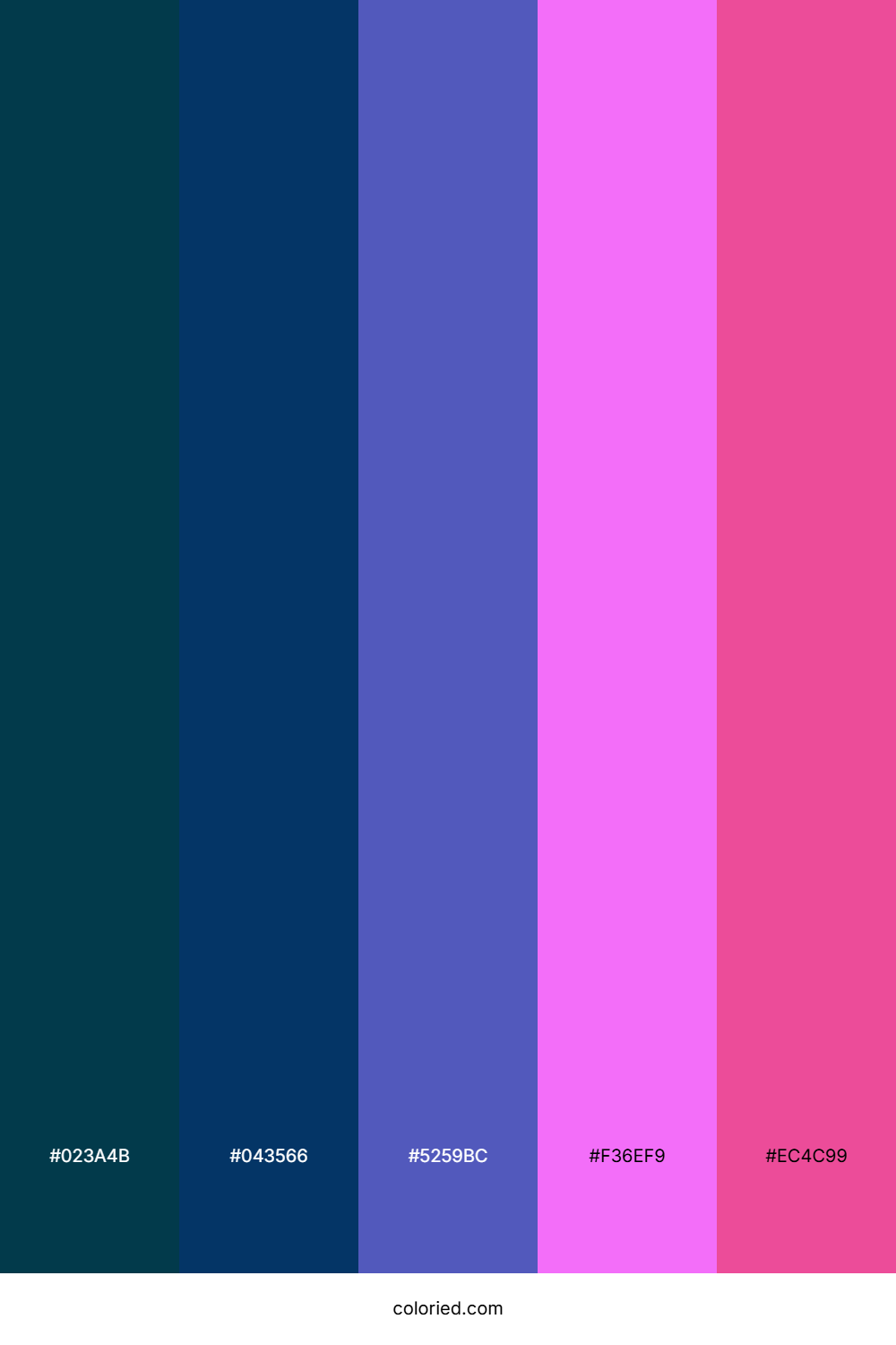 Midnight Orchid Wave Color Palette