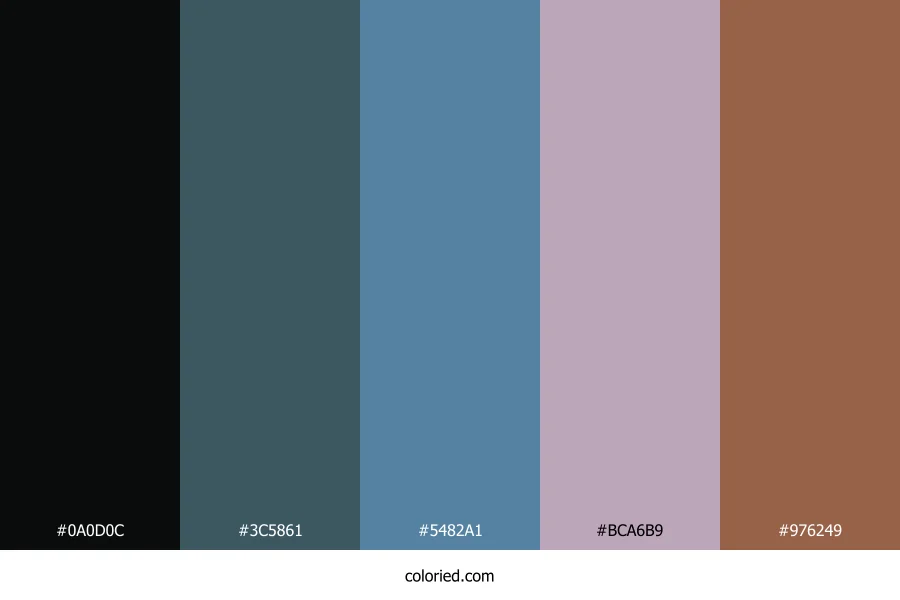Midnight Seafoam Whisper Color Palette