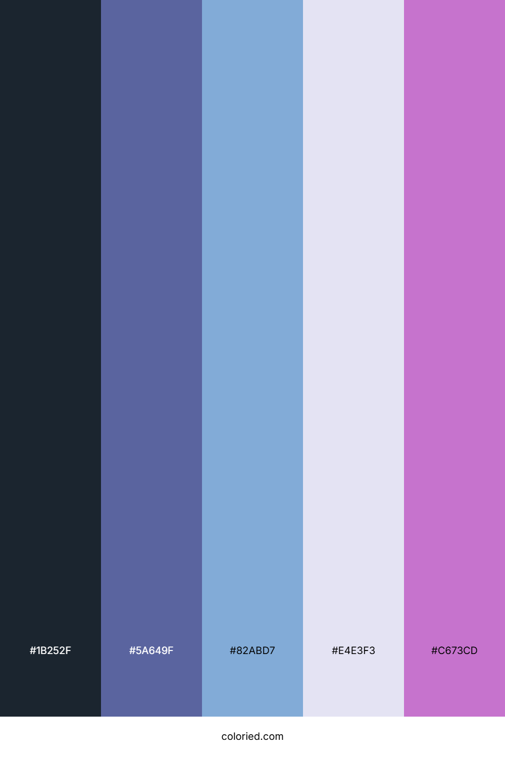 Midnight Sky Lavender Color Palette