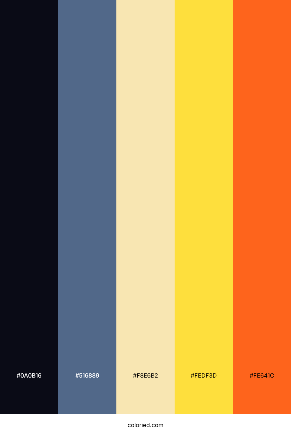 Midnight Sunlit Citrus Palette