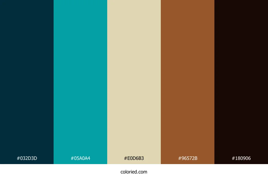 Midnight Teal Glow Color Palette