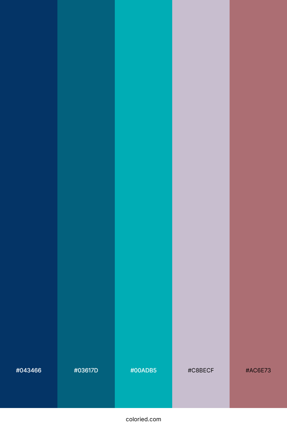 Midnight Teal Wave Color Palette