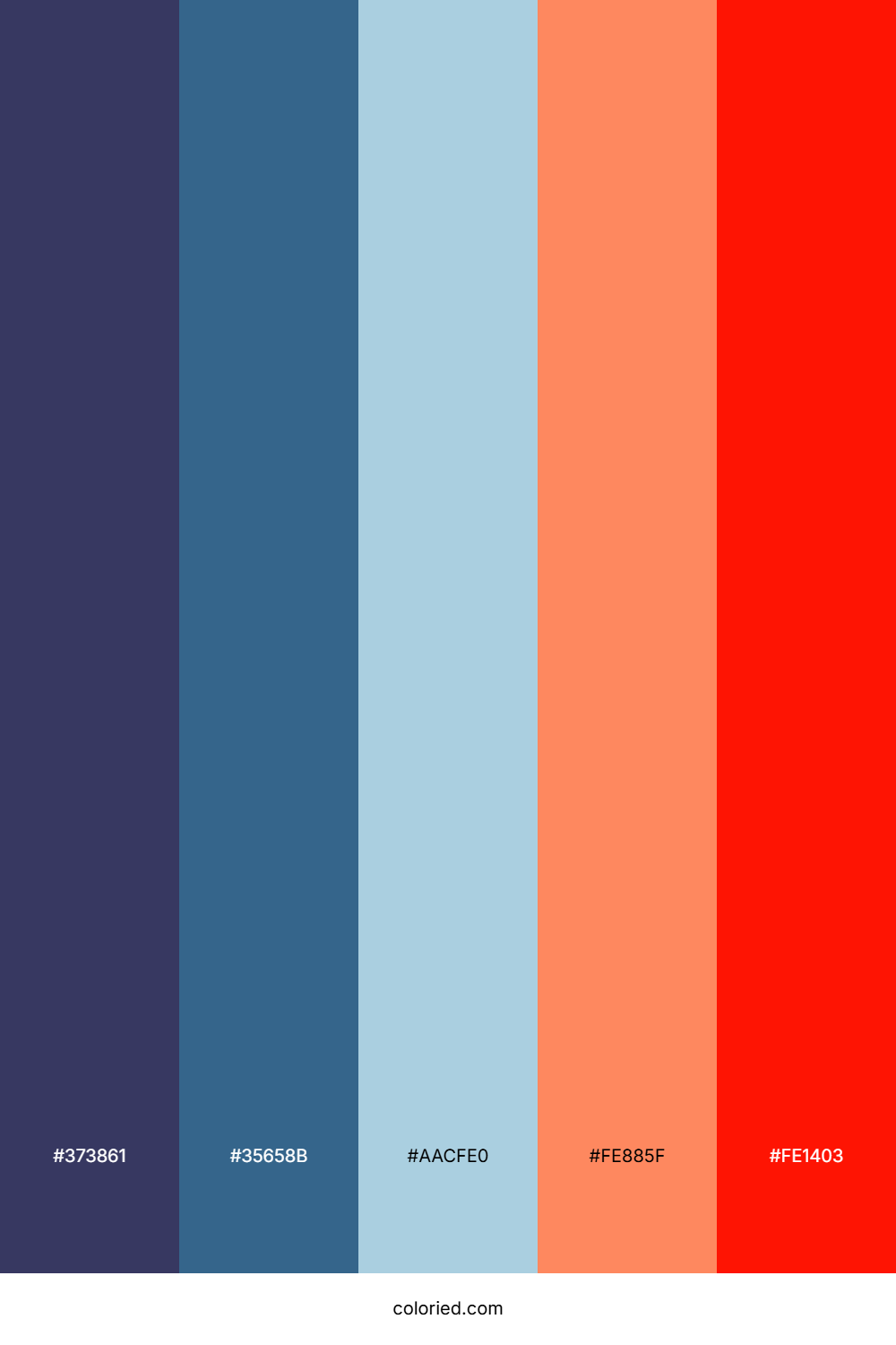 Midnight Tide Flame Color Palette
