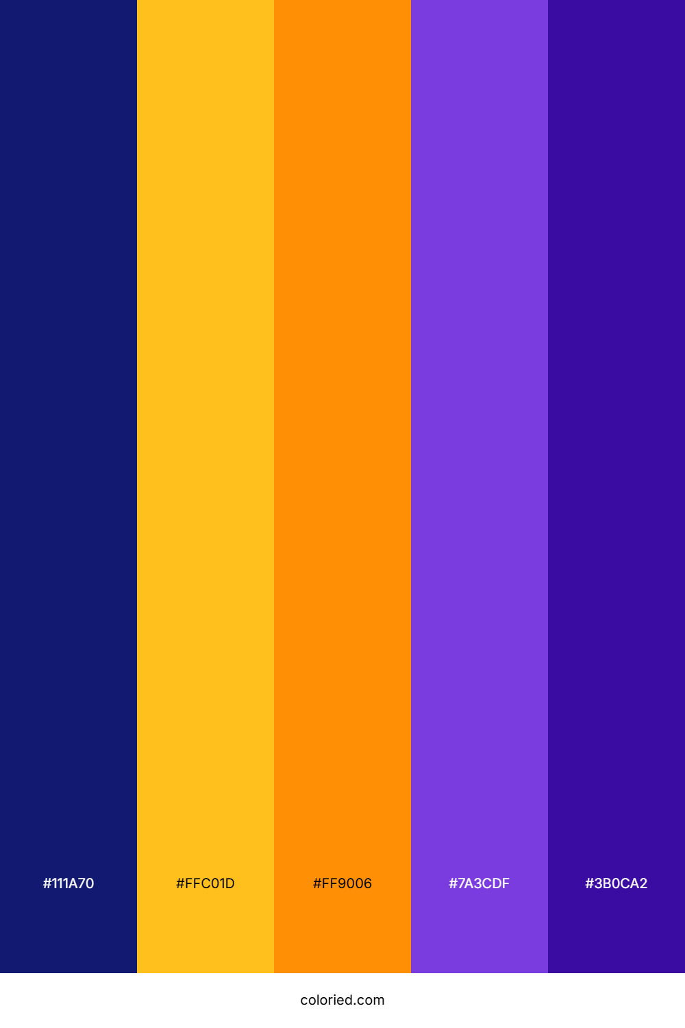 Midnight Violet Flame Color Palette
