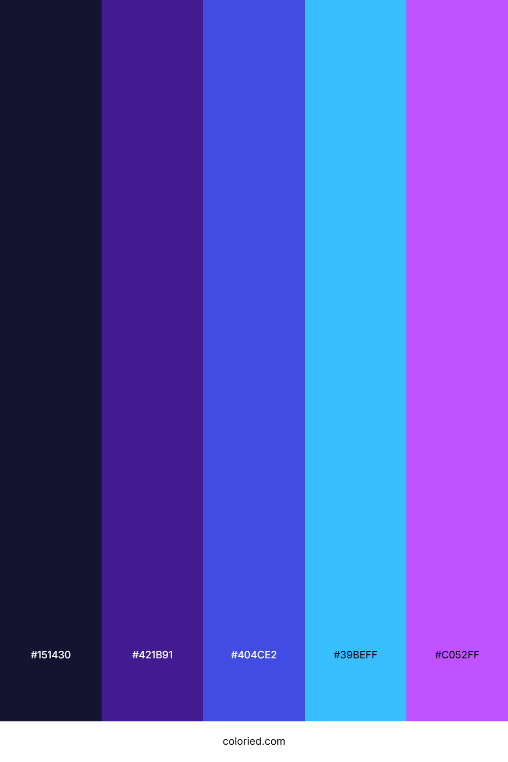 Midnight Violet Waves Color Palette