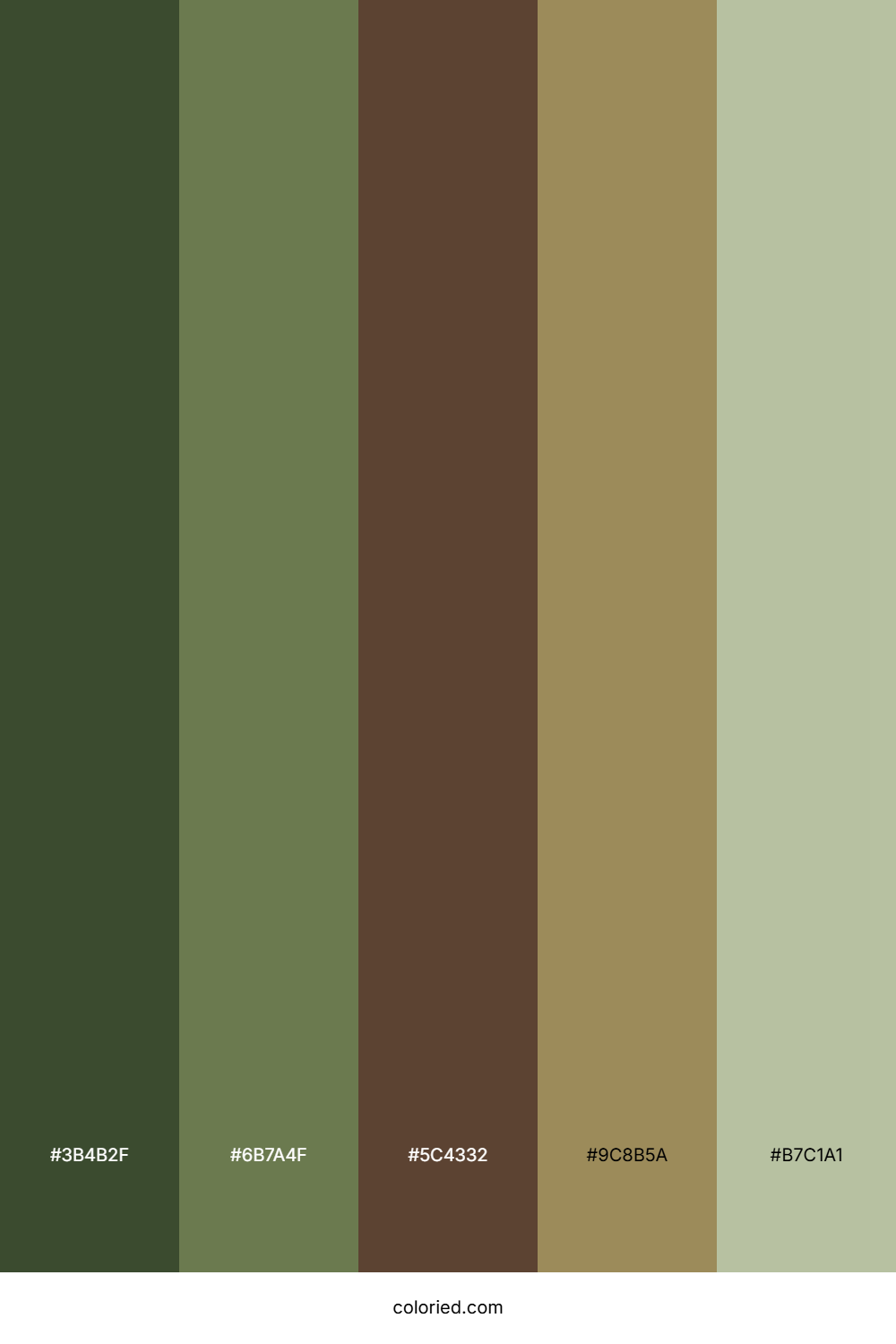 Military Camo Gradient Color Palette