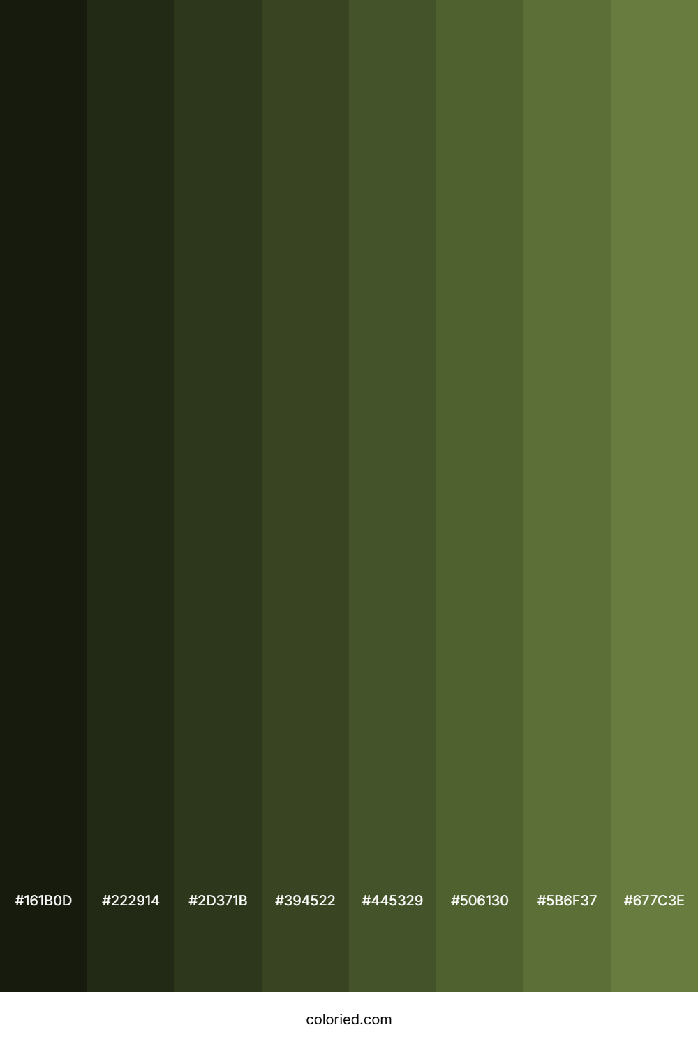 Military Green Color Shades