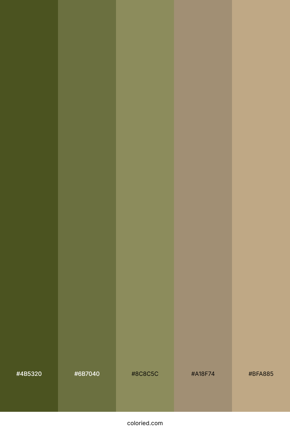 Military Olive and Brown Color Palette