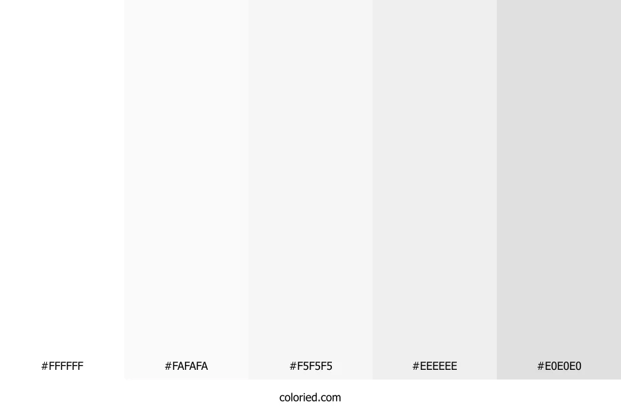 Milky White Color Palette