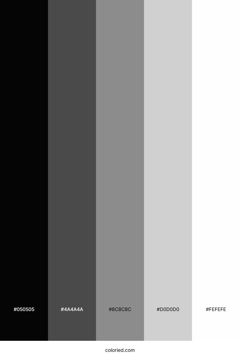 Minimalist Gray Gradient Color Palette