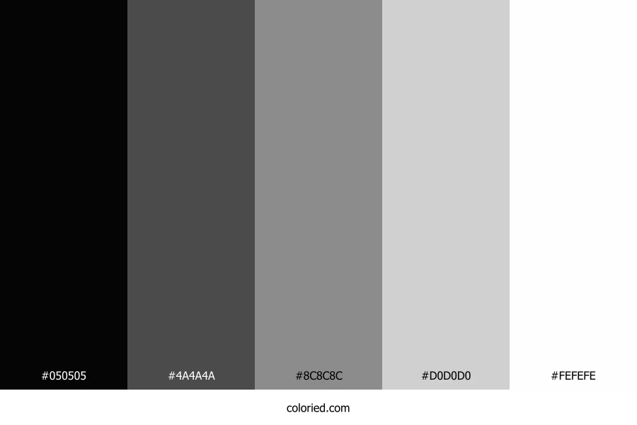 Minimalist Gray Gradient Color Palette